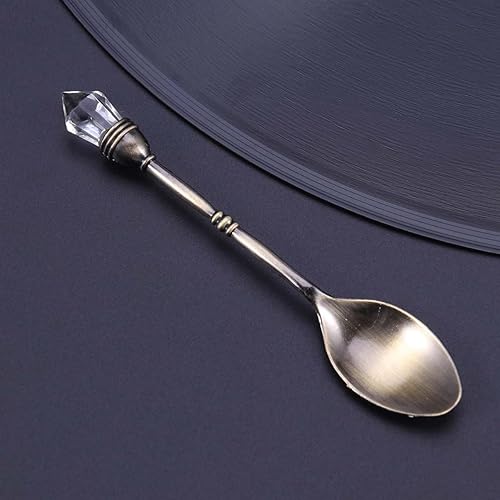 Miniatura 6 de Kichvoe Cuchara retro de estilo europeo Cuchara creativa de pastel helado postres