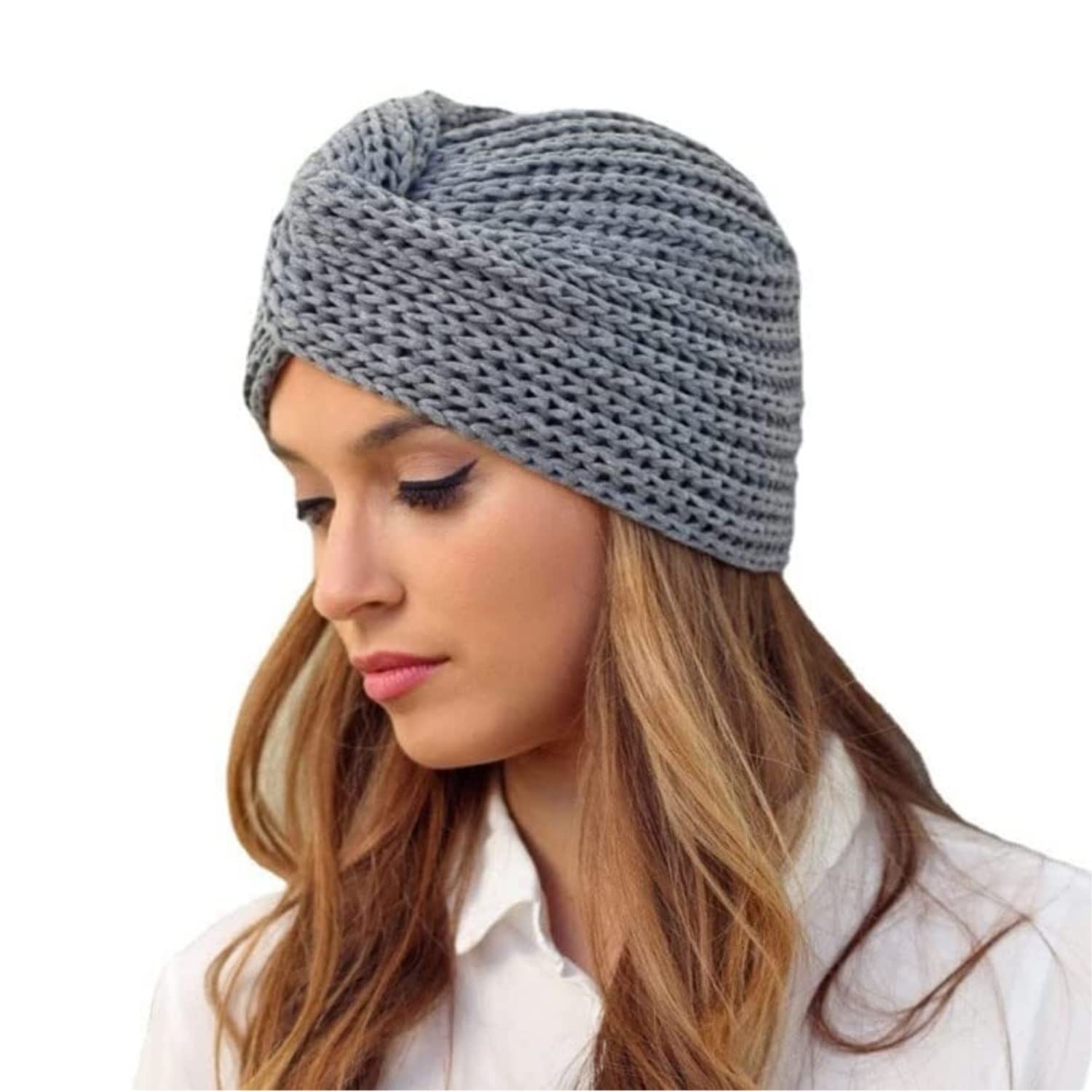 Ciepła Czapka Zimowa, Damska Zimowa Dzianinowa Luźna Czapka Beanie Ciepła Czapka Narciarska Czapki Z Pomponem Ze Sztucznego Futra Dla Kobiet Wiatroszczelna Czapka Zimowa