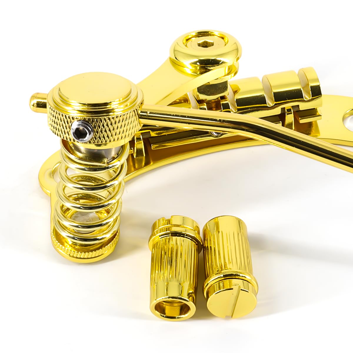 Końcówka do gitary elektrycznej Vibrato Tremolo Bridge i Tune-O-Matic Roller Guitar Bridge pasuje do gitary w stylu LP SG (złoty)