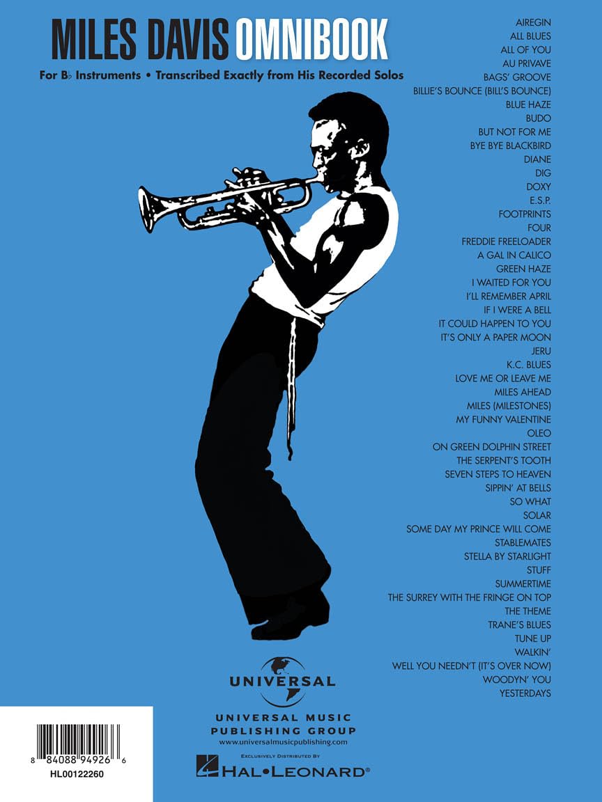 Miles Davis Omnibook. Instruments en Sib.