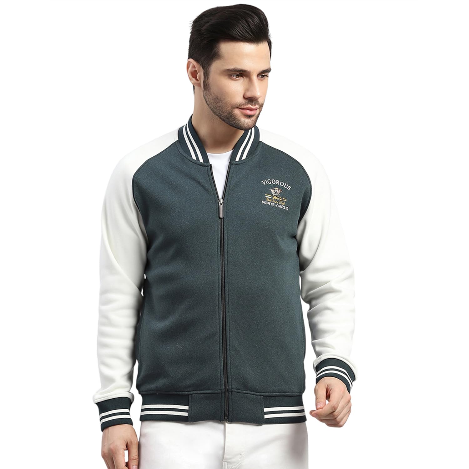 Monte Carlo Men's Regular Fit Self Designed Collar Neck Zipper Full Sleeve Winter Sweatshirt | Stylish Sweatshirt for Men | Comfortable Casual Winter Wear for Men's (Pack of 1)-picture-29