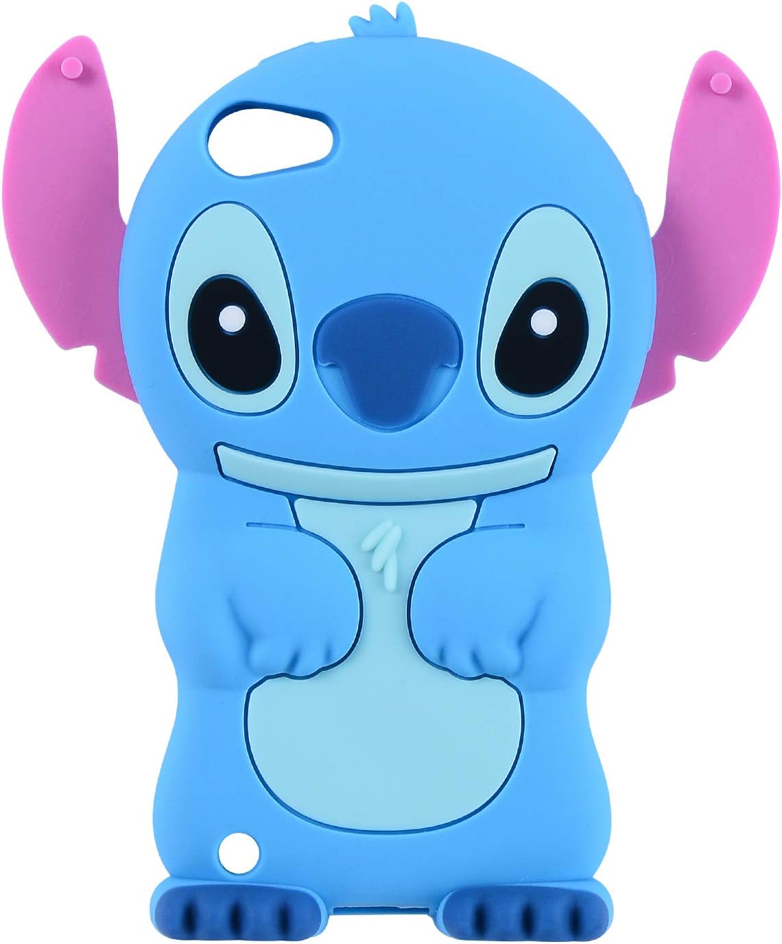 Blue Stitch Case for Apple iPod Touch 6th 5th Generation 3D Cartoon Animal Cute Soft Silicone Rubber Character Cover,Kawaii Animated Funny Cool Skin Cases for Kids Child Teens Guys Girl(Touch 6/5th)