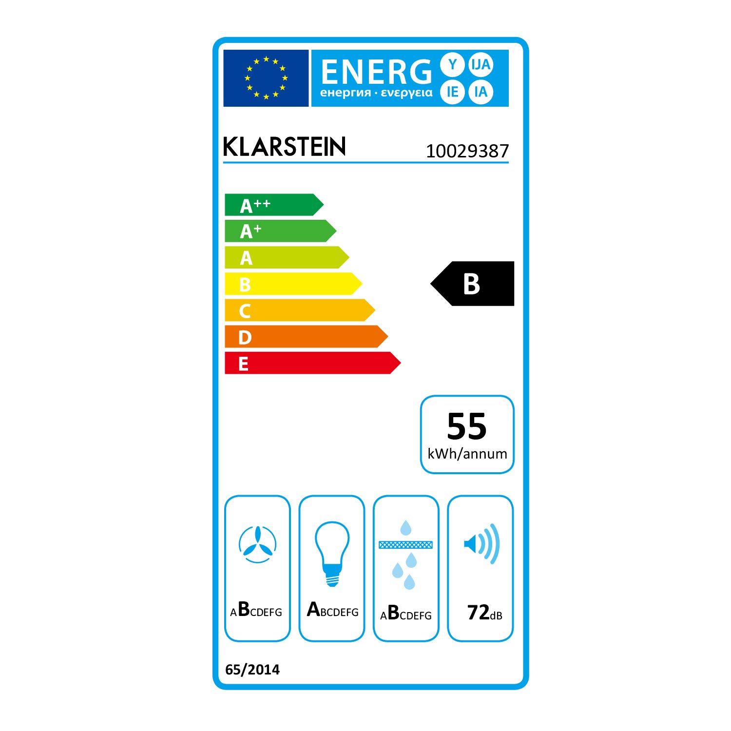 Klarstein Zelda - Okap kuchenny, okap, okap ścienny, wywiew/recyrkulacja powietrza, wywiew: 620 m³/h, szkło, uchwyt ścienny, szerokość: 60 cm, filtr przeciwtłuszczowy, wąż wyciągowy, srebrny