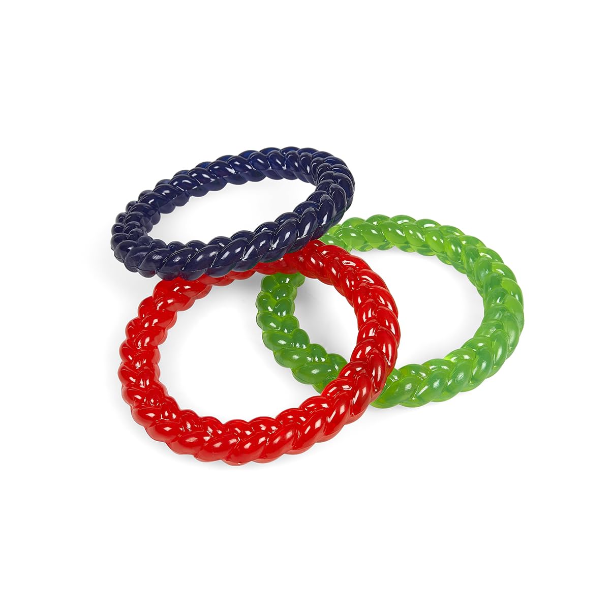 Petface Toyz Twist Ring Dog Toy, Blue/Green/Pink (Pack of 1)