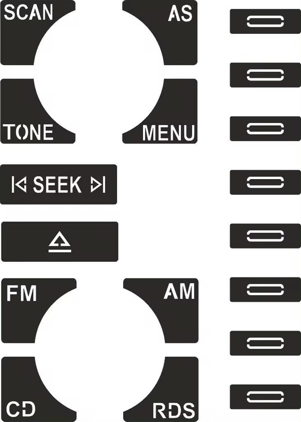 Dash Button Sticker Compatible with for A2 A3 A4 A6 Player Car Multimedia for Radio Stereo Worn Peeling Button Repair Decals Stickers Fix Button