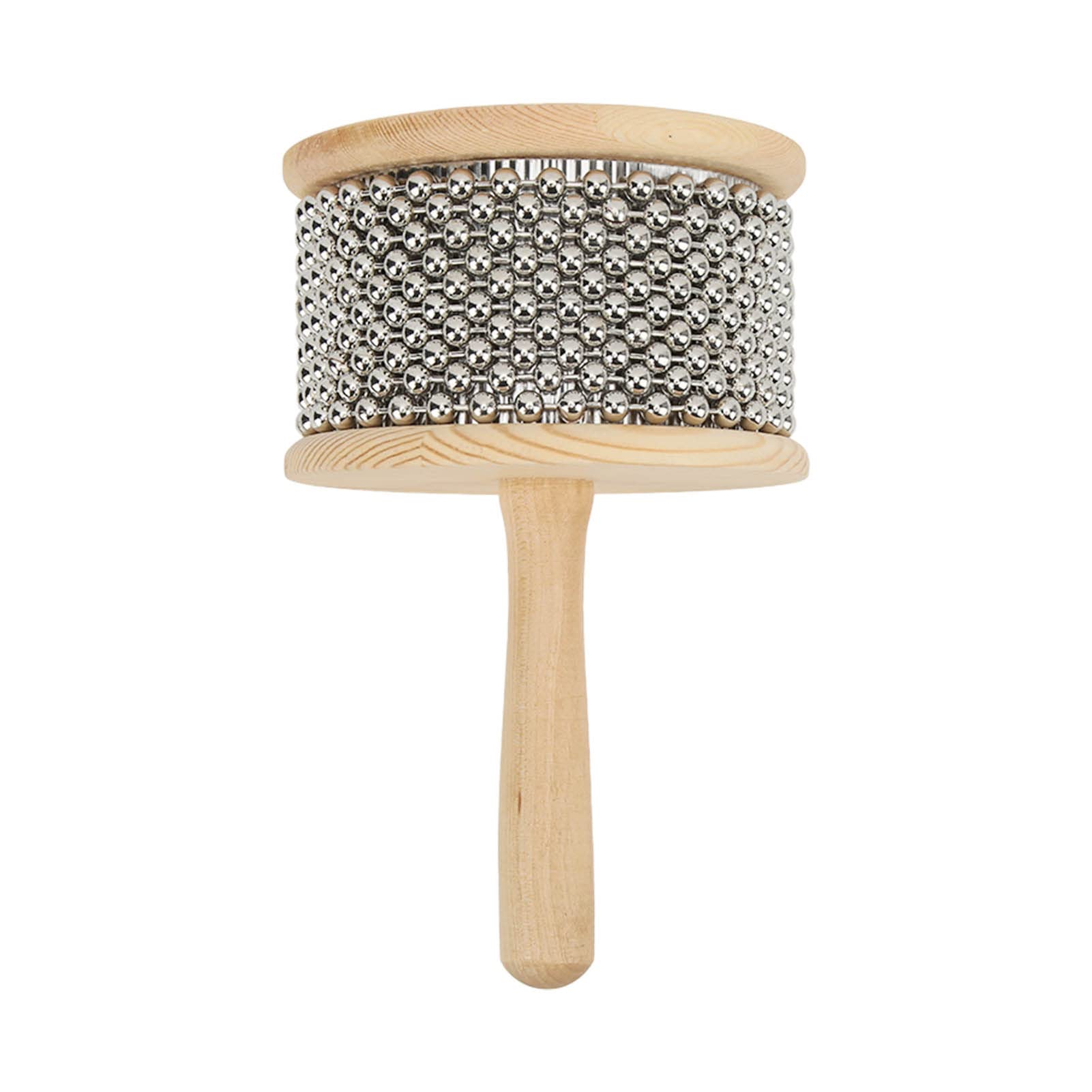 Cabasa, Produces Rich and Rhythmic Sound Percussion Instrument Easy to Grip Hand Cranked Cabasa for Daily Practice and Professional Performances (Large Kabasa)