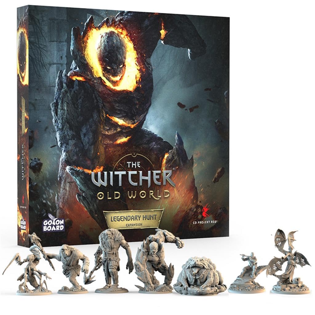Go On Board | The Witcher Old World Legendary Hunt Expansion | Board Game Expansion, Compatible with The Witcher: Old World, 7 Boss Miniatures | 1-5 Players | 90-150 Minutes