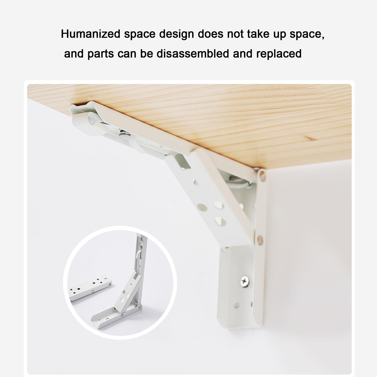 Generisch Klappbarer Wandtisch, an der Wand montierter Klapptisch, Klapptisch zur Wandmontage, hängender Computertisch aus Holz, Kleiner Holzschreibtisch für Büroküche (15,7 x 12 Zoll)