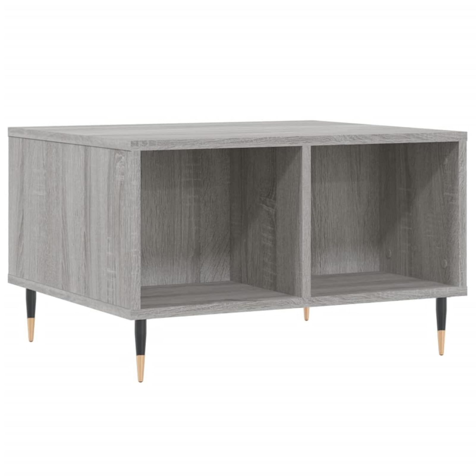 Homgoday Tavolino da caffè Sonoma grigio 60 x 50 x 36,5 cm, in legno ingegnerizzato, tavolino da tè per soggiorno, sala ricevimenti degli ospiti, camera da letto e ufficio, tipo 1