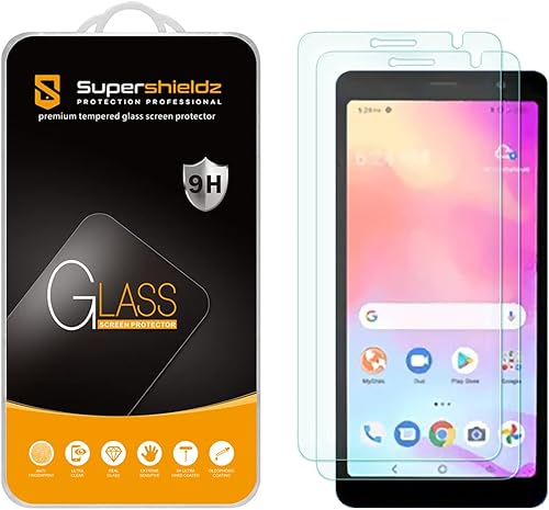 Supershieldz Protector de pantalla de vidrio templado diseñado para TCL A3, antiarañazos, sin burbujas (2 unidades)