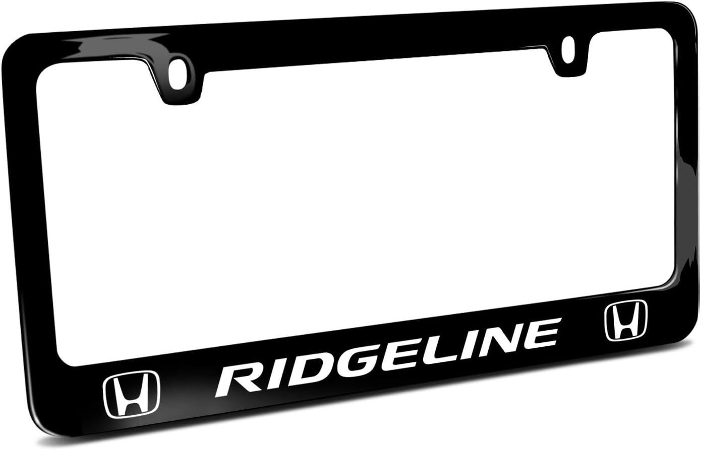 iPick Image Made for Honda Ridgeline Dual Logo Black Metal License Plate Frame