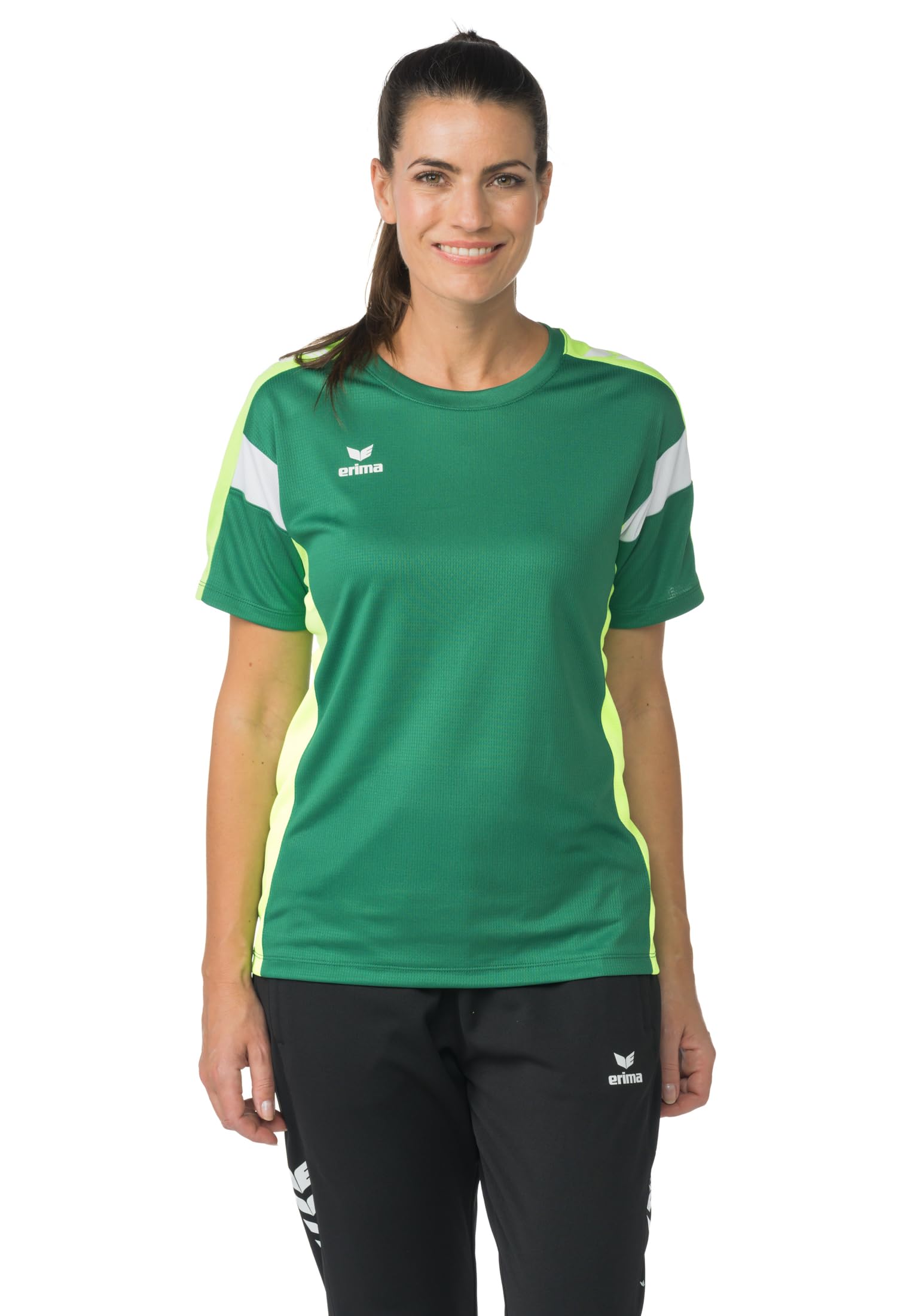 Erima Women's Celebrate 125 Functional T-Shirt (1082512), Emerald/Green Gecko, 38