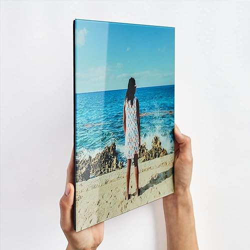 Miniatura 3 de Fracture Impresión fotográfica de vidrio personalizada, 11 x 11 pulgadas, carga tu imagen, cuadrado mediano