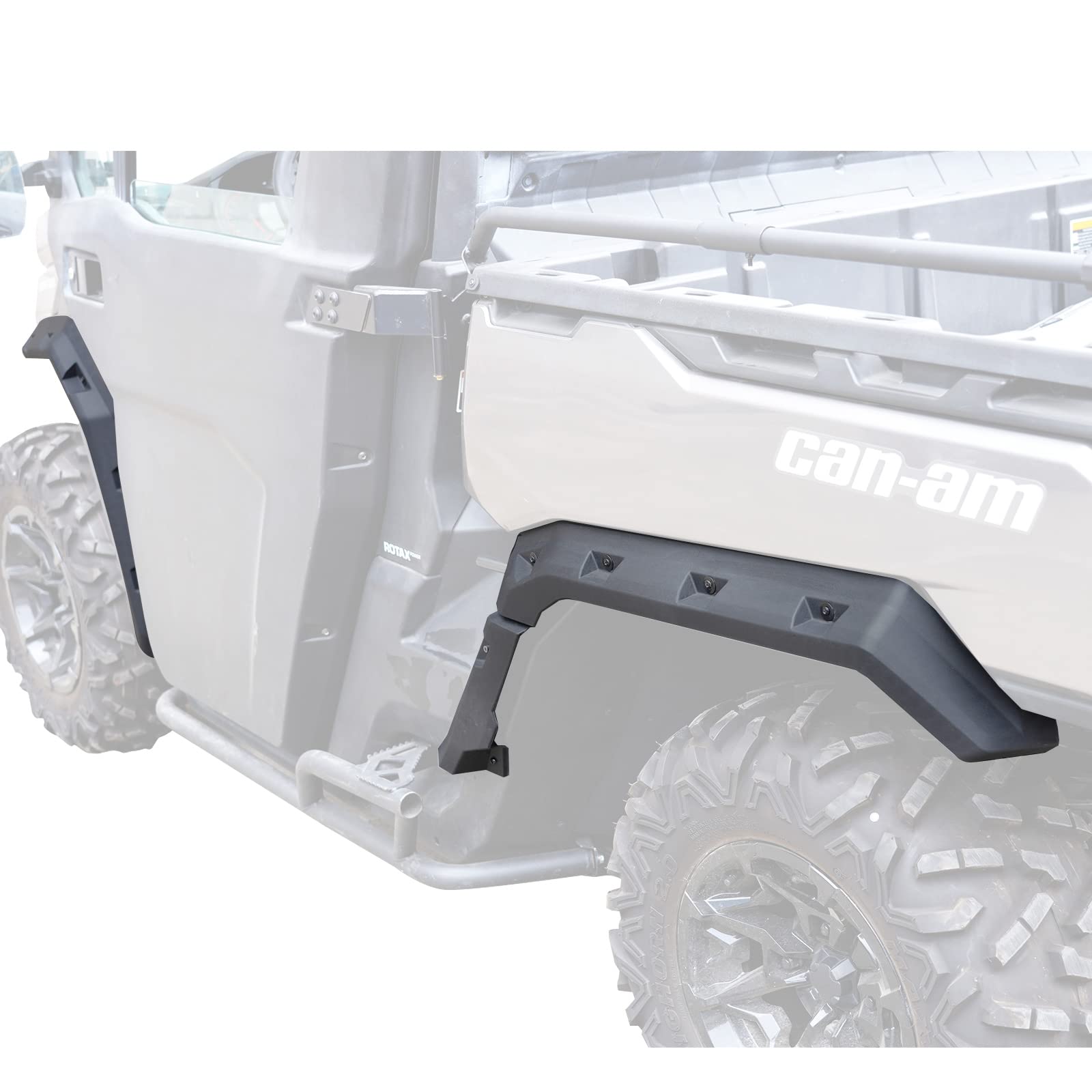 KIWI MASTER Sport Fender Flares Extended Compatible for 2016-2023 Can-Am Defender Accessories Extensions Mud Flaps Guards #715003898