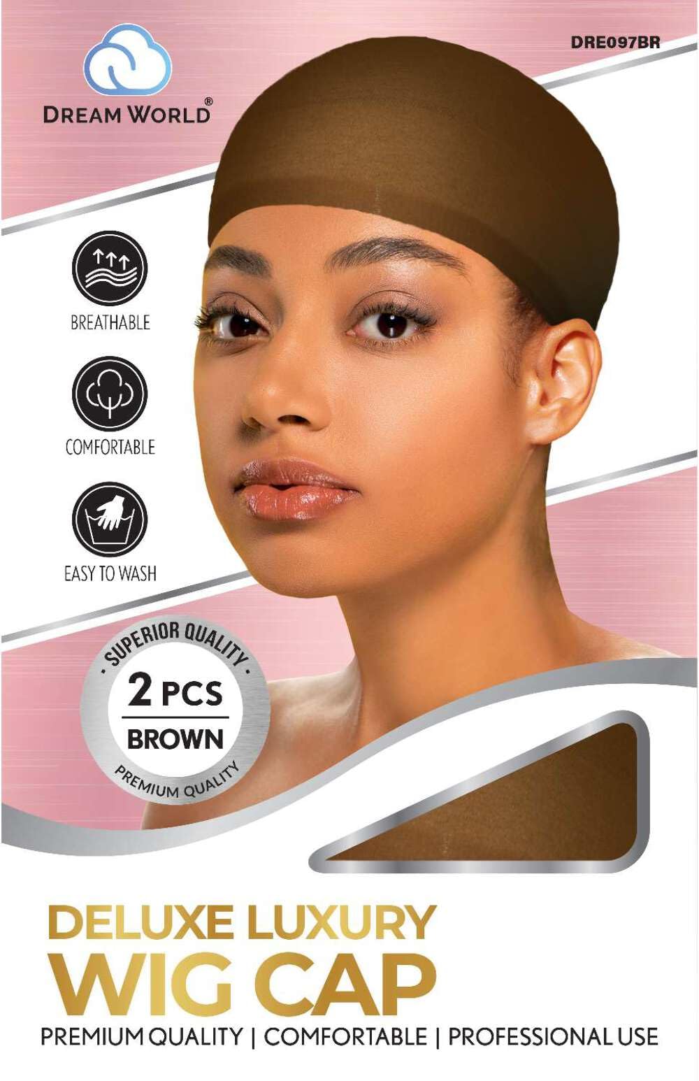 Dream Deluxe Wig Cap 2 Piece Package BROWN