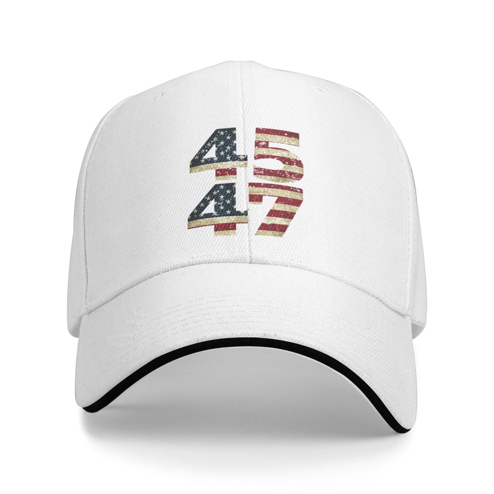 Anceky Hat 45 47 Trump 2024 President Baseball Cap Men Funny Ponytail Hat Gift Trucker Hat Women Sun Hat Dad Cap Black