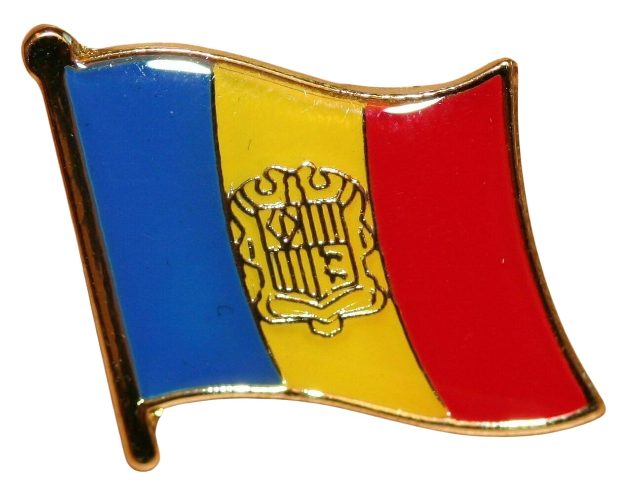 Buxton's Badges Unisex Multiple Andorra Flag Pin Badge