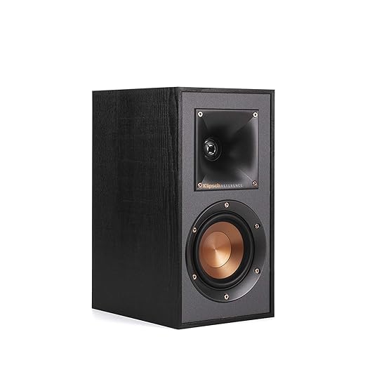 Klipsch R-41M Powerful Detailed Bookshelf Home Speaker Set of 2 Black