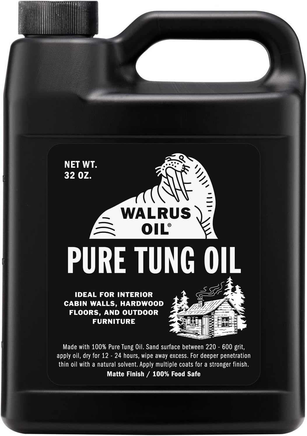 Buy Walrus Oil Pure Tung Oil, for Any Woodworking Project, Hardwood