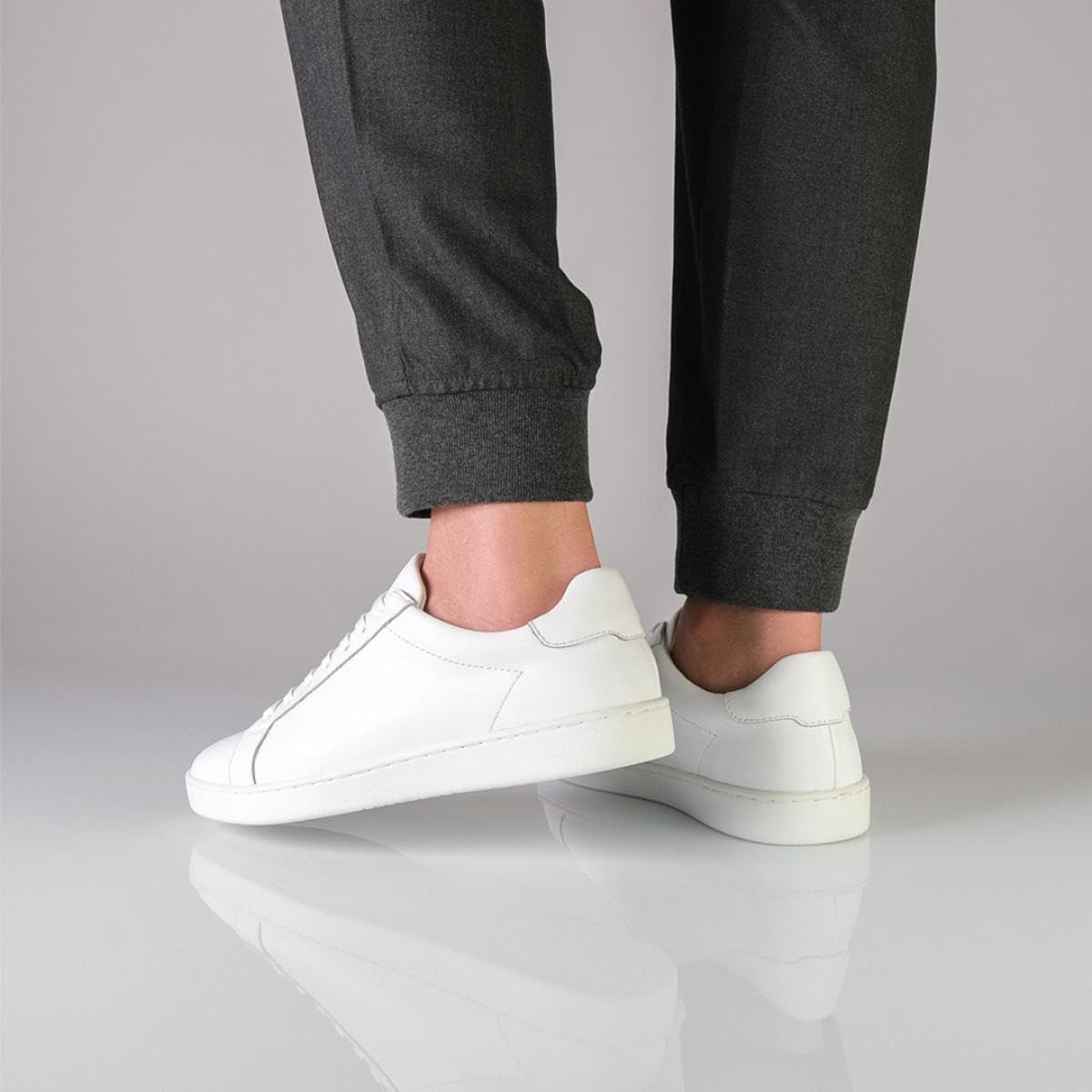Anna Kern Suny Herren Dance Sneakers 7425 - Leder weiß - Normalweite - durchgehende PU Sohle - herausnehmbare Mehrweiten-Zwischensohle