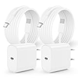 iPhone 15 Charger Block, 20W USB C Fast Charging Plug/6ft Type C to C Cable Cord Long for Apple iPhone 15 Plus/15 Pro Max,iPad Pro 12.9/11 inch 4/3/Air/Mini 6 Generation,Wall Power Adapter Cube Brick