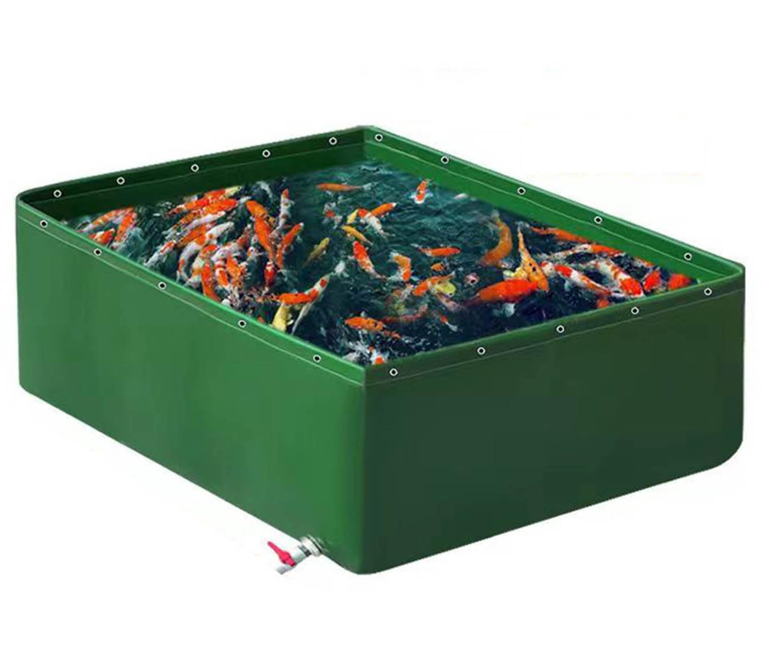 Genérico Estanque de jardín sobre el Suelo con válvula de Drenaje, Piscina Gruesa de Lona Grande Plegable para Exteriores, Lona de Piscina de Lona de PVC de 0,6mm