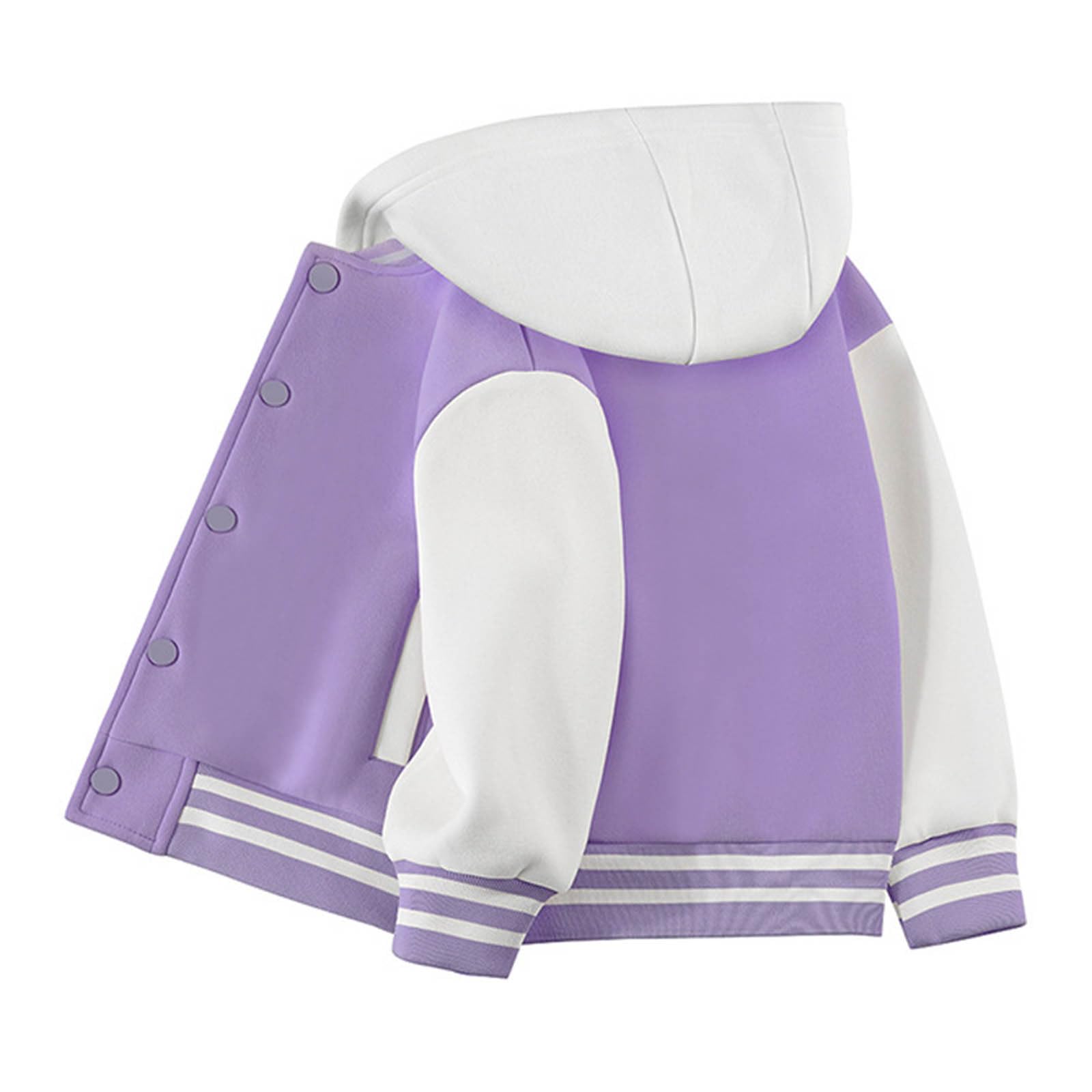 Generisch Veste d'hiver pour enfants - Pull pour enfants - Garçons - Filles - Automne - Printemps - Manches longues - Bloc de couleur - Baseball - Manteau à capuche