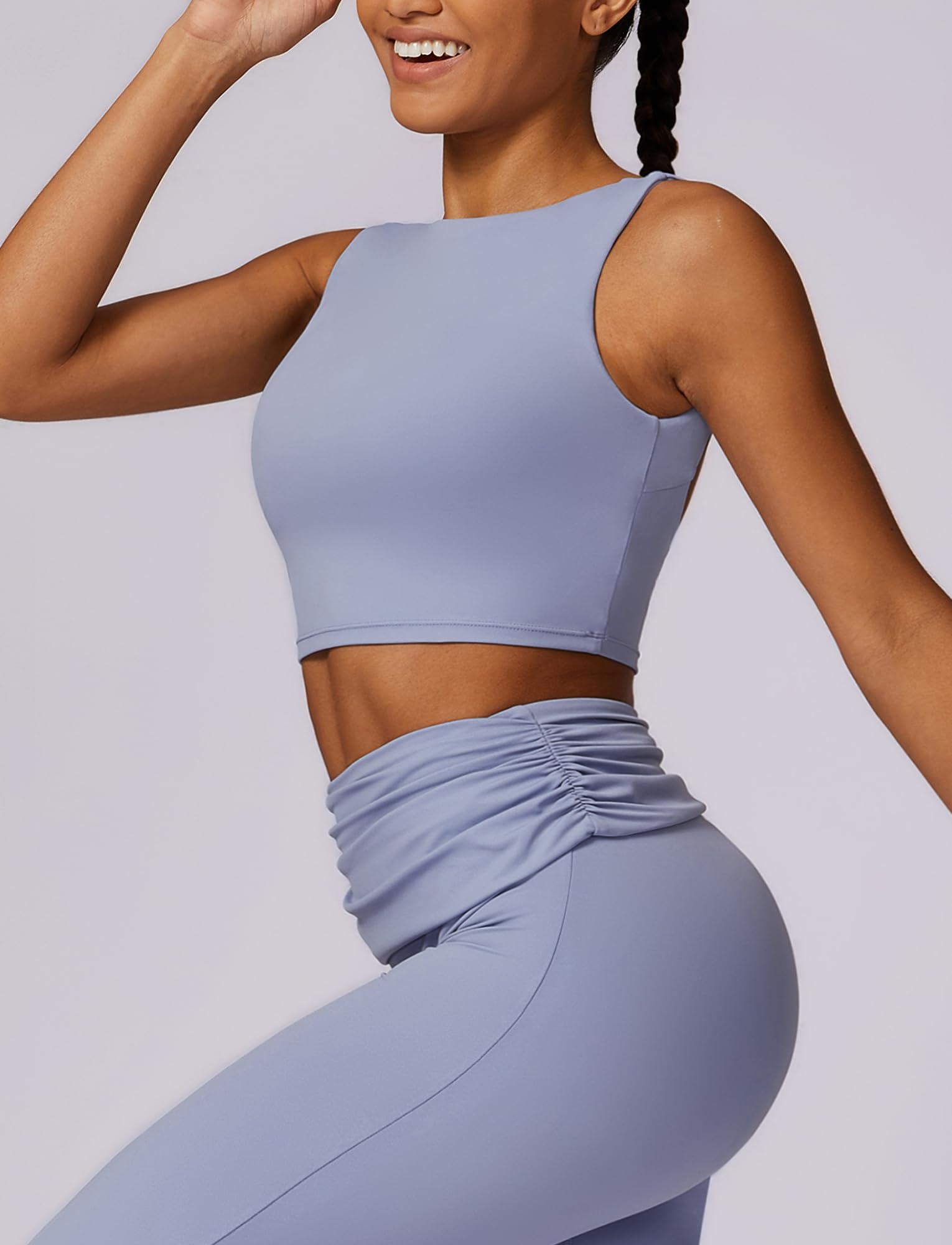 SEAUR Sport-BH für Frauen High Medium Impact Workout BH mit Unterstützung Longline Wireless Yoga Gym Fitness Crop Tops