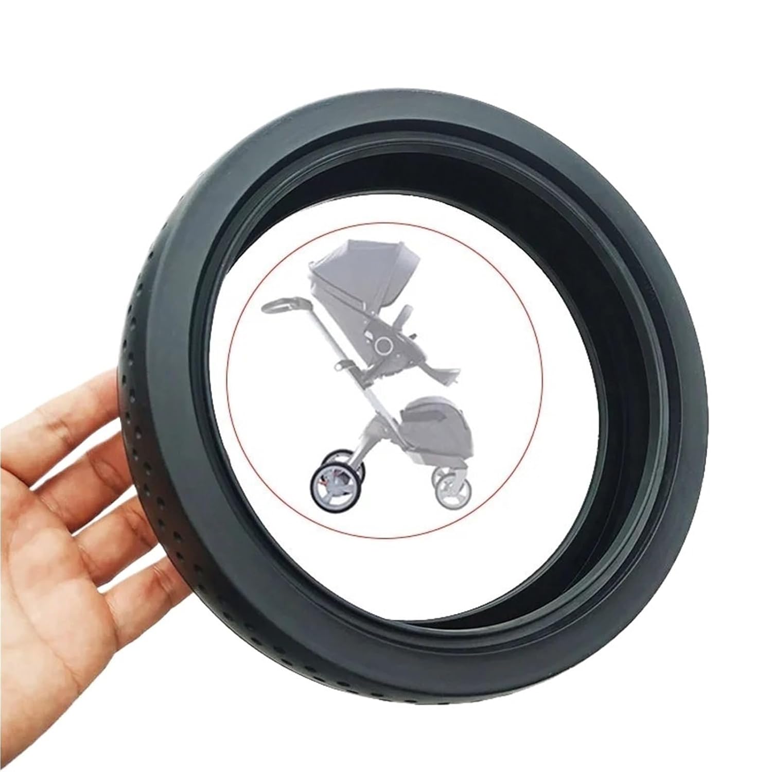 Stroller Back Wheel Tire for Stokke Xplory V2 V3 V4 Pushchair Rear Rubber Tyre DIY Baby Buggy Accessories