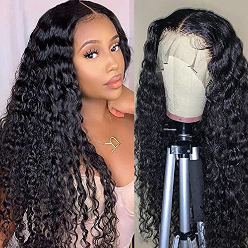 LAPONDAI Water Wave 13X4 HD Lace Front Wigs for Black Women Human Hair Brazilian Virgin Human Hair Wigs Lace Closure Wig
