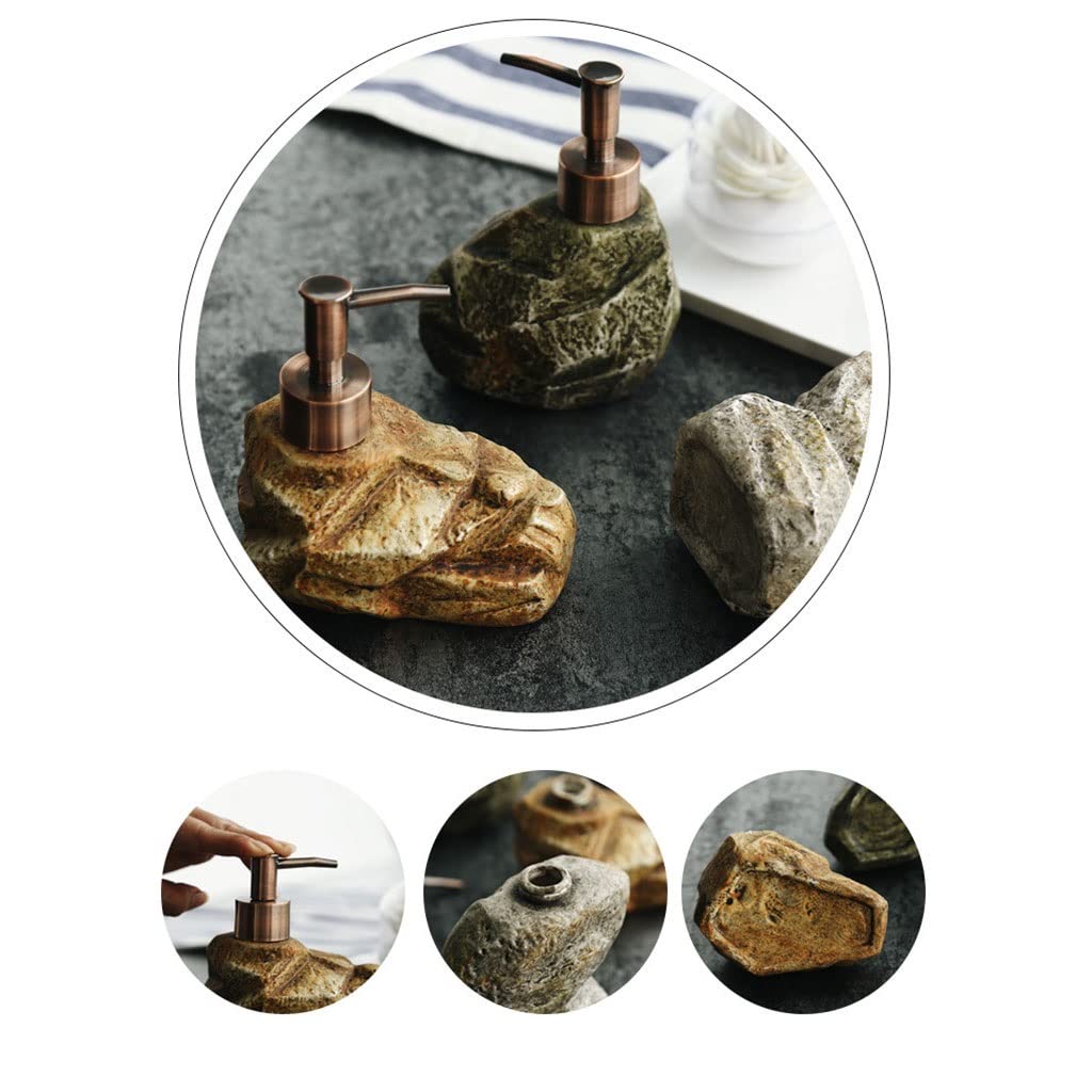 Dozownik Mydła Dozownik do Mydła Dozownik Balsamu Ceramiczny dozownik mydła Vintage Kreatywny Kamienny Butelka Butelka Butelka Butelka Butelka Prysznic Dozownik Prysznic Akcesoria łazienkowe Dozownik
