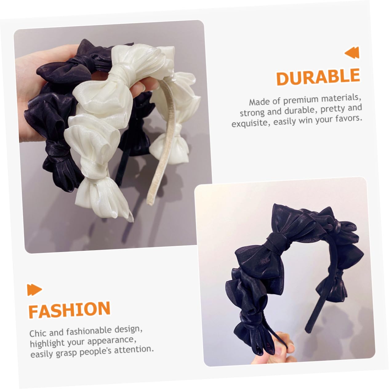 FRCOLOR 5 Diademas Elegantes Con Lazo Para Mujer Cinta Para El Pelo Accesorio Elegante