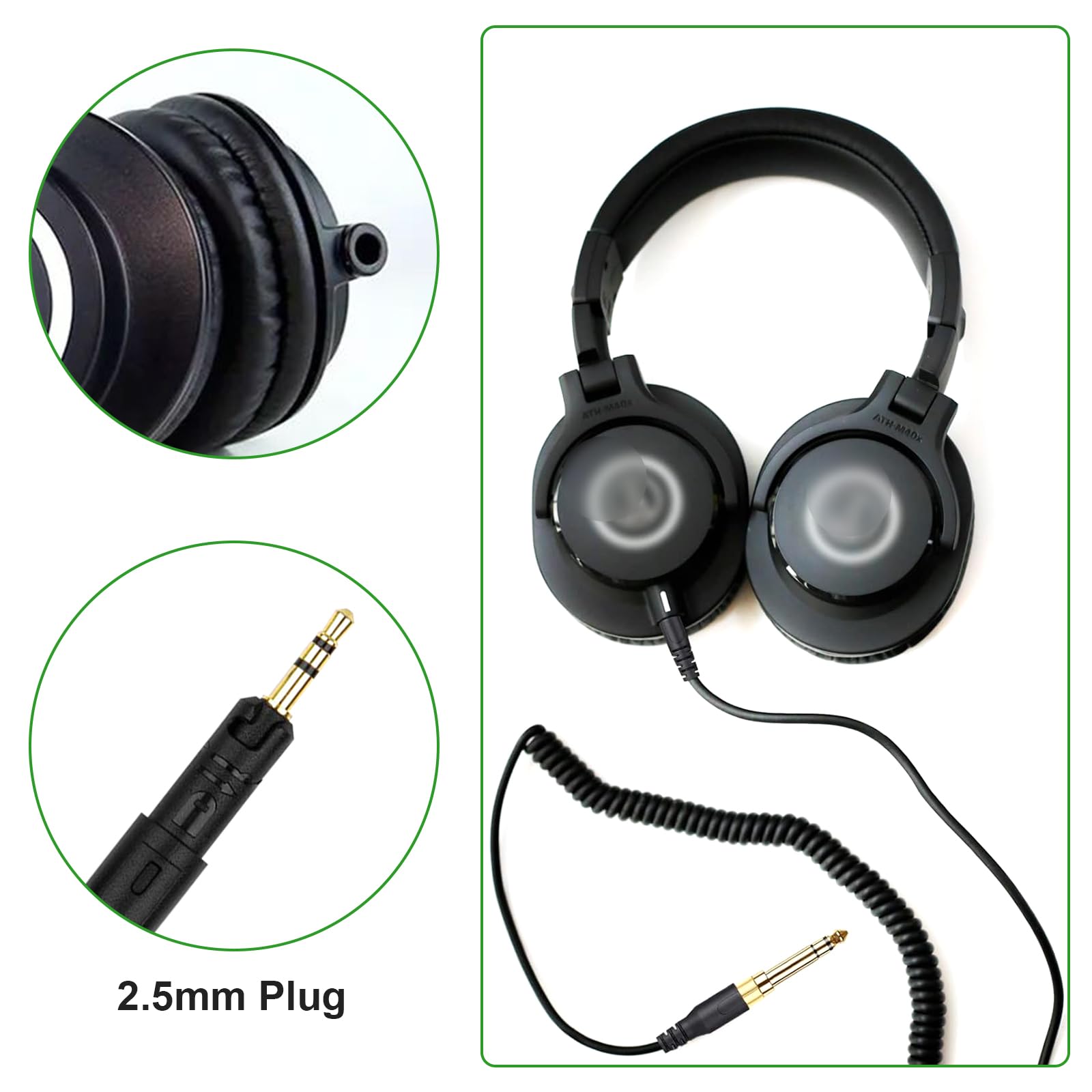 Amazon | Hizsoaor ATH-M50x交換用ケーブル、オーディオケーブル Audio