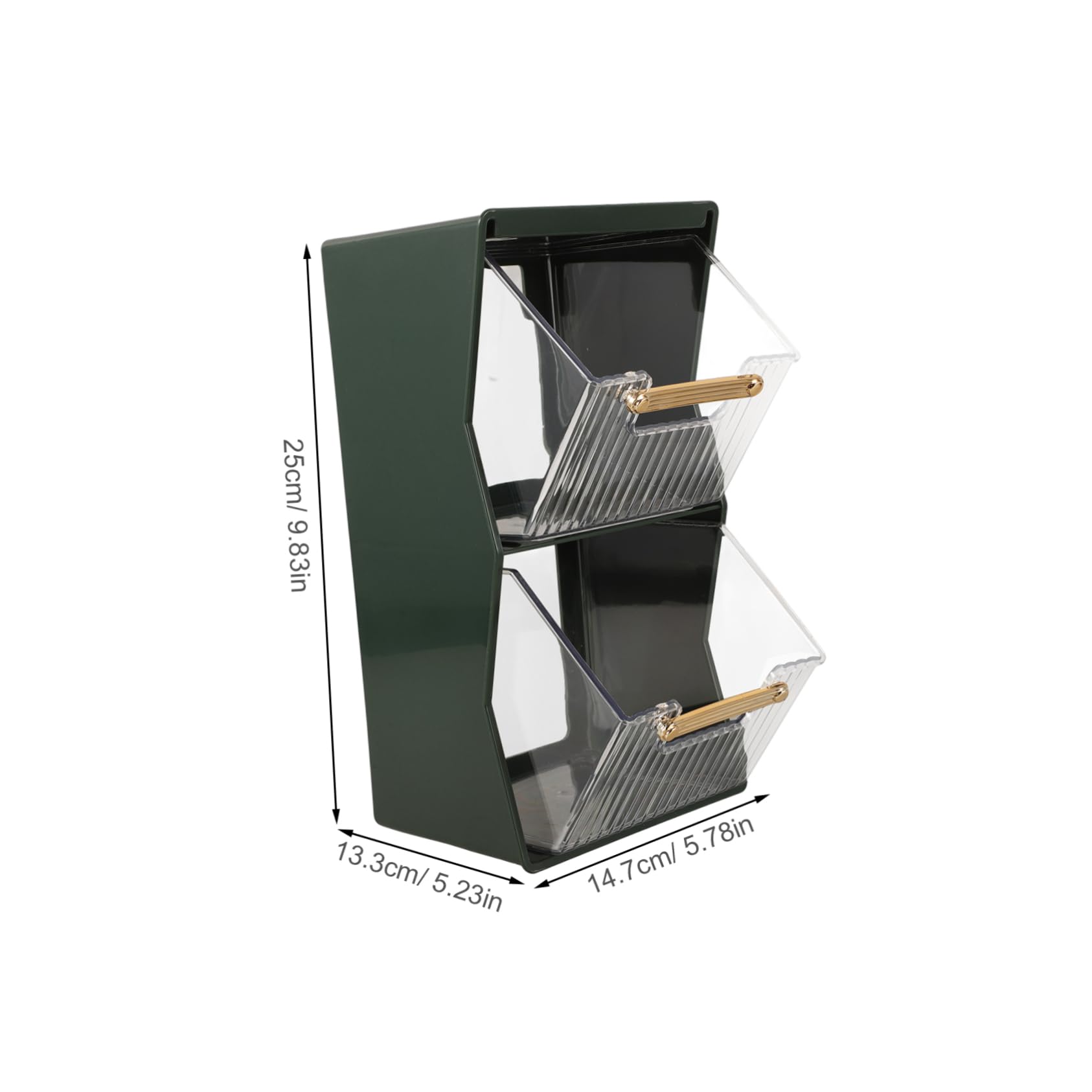 VINTORKY Creative Tea Bag Organizer with Double Layer Design Multifunctional Storage for Sugar Packets Coffee and Tea Bags Transparent Pet Storage Box for Countertop Strong