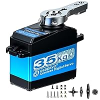 Vista 7 de Servo de Alto Torque 45KG 8.4V Servomotores de Dirección RC sin Núcleo Engranaje de Acero Inoxidable Perfil Bajo Impermeable para Autos a Escala 1/8