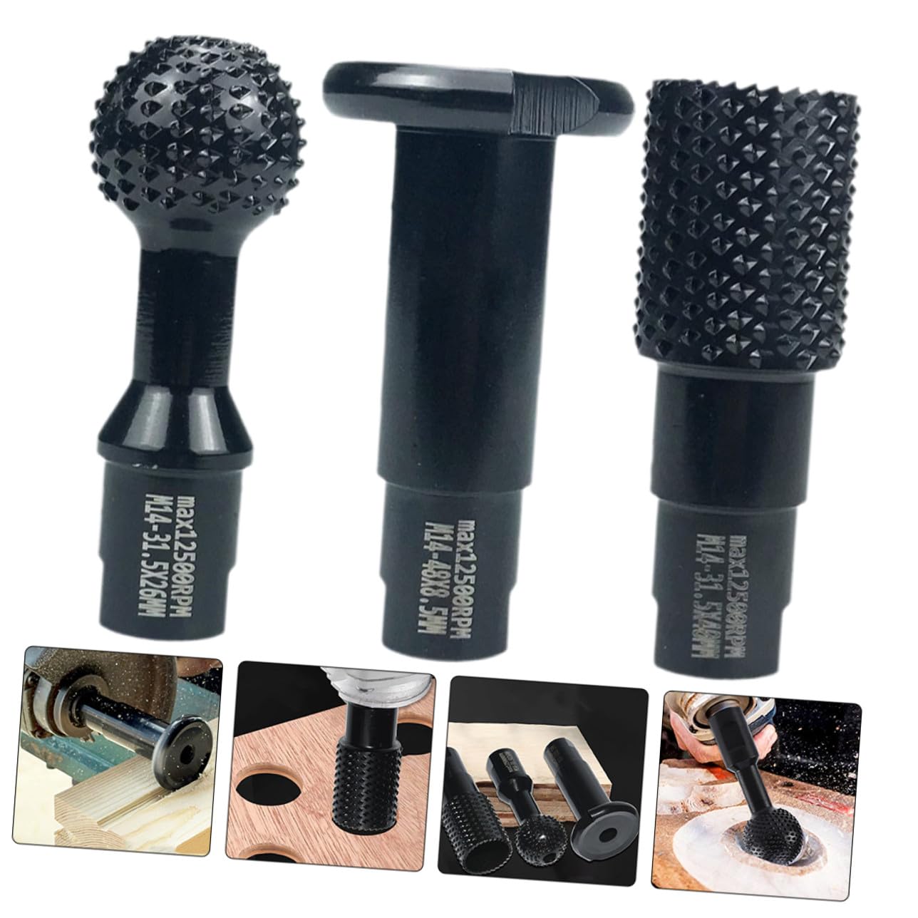 Cabilock Juego de Herramientas Eléctricas para Tallado de Madera Fresas Angulares y Brocas de Corte Accesorio para Amoladoras para Trabajos de Ranurado y Acabado Carpintería