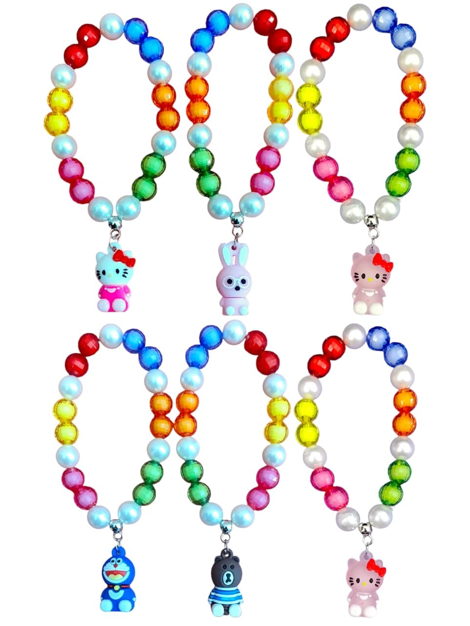TERA 13 Bracelet For Girls | Cartoon Bracelet Band | Girls Multicolor Beads Bracelet | Friendship Bracelet Band | Wrist Band | Return Gifts Bracelet For Kids | Adjustable Bracelet (6 pcs girls) (B0D9P633ZS) Amazon Price History, Amazon Price Tracker
