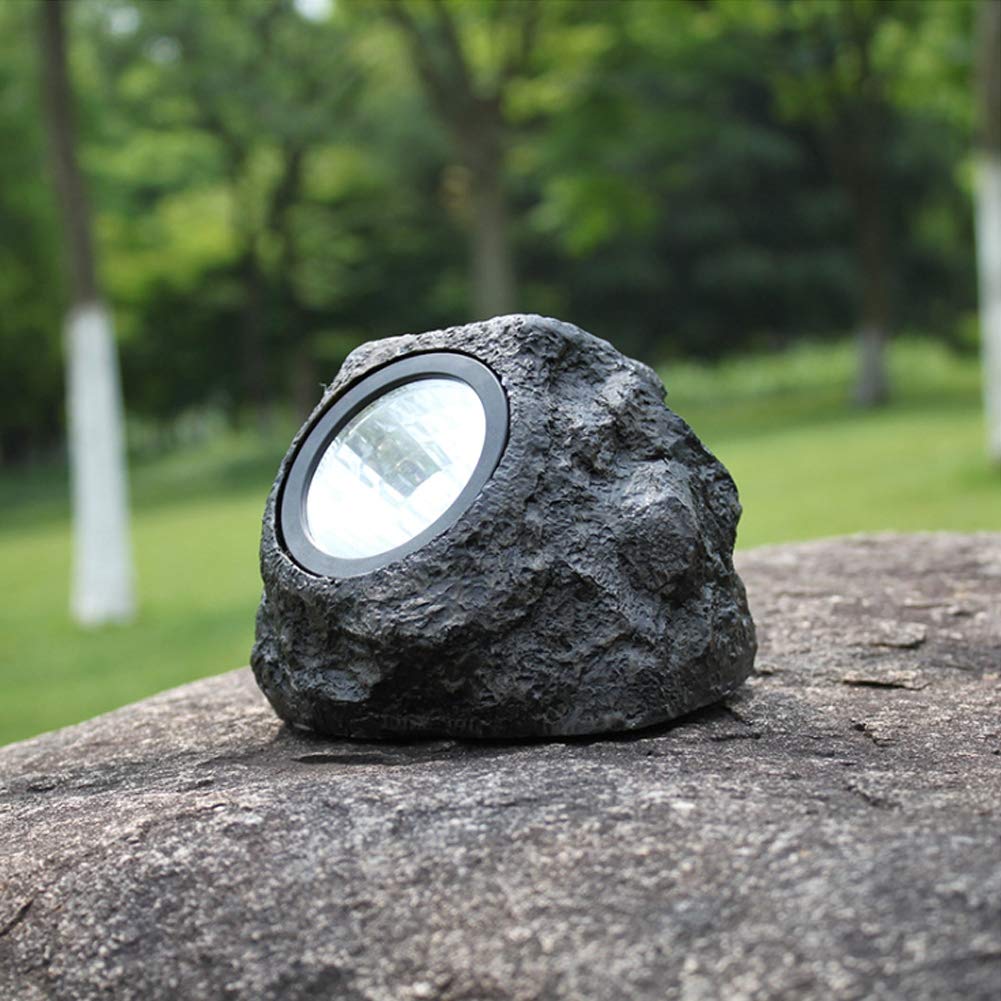 Jelquix Garden Stone Solar Power LED Light for Outdoor Lawn Decoration 400g PVC