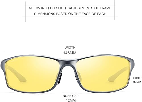 Miniatura 1 de SOXICK Gafas de conducción nocturna para hombres gafas de visión nocturna para conducir y mujeres lentes polarizadas antirreflejos color amarillo