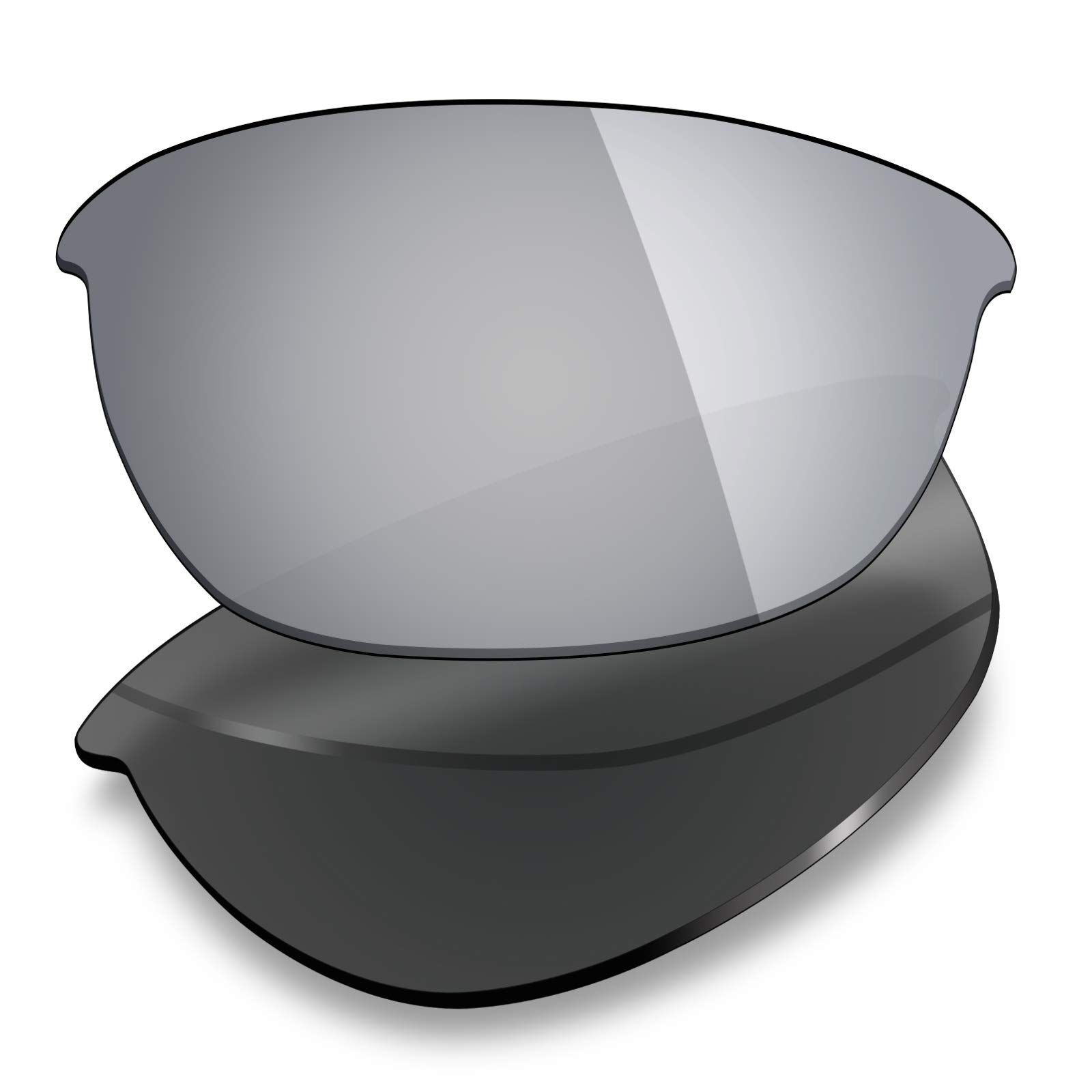 Mryok Polarized Replacement Lenses for Oakley Half Jacket 2.0 OO9144-62mm - Silver Titanium