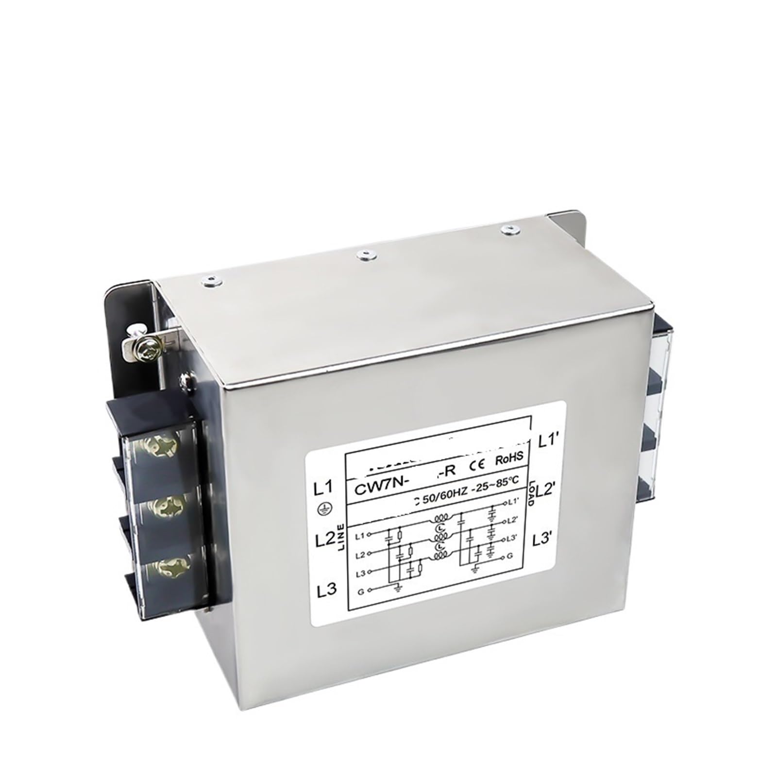 YTMJPQQJI CW7N-30A40A50A60A-R Power Filter Inverter Three-Phase Three-Wire 380V Terminal Block Anti-Interference(CW7N-40A-R)