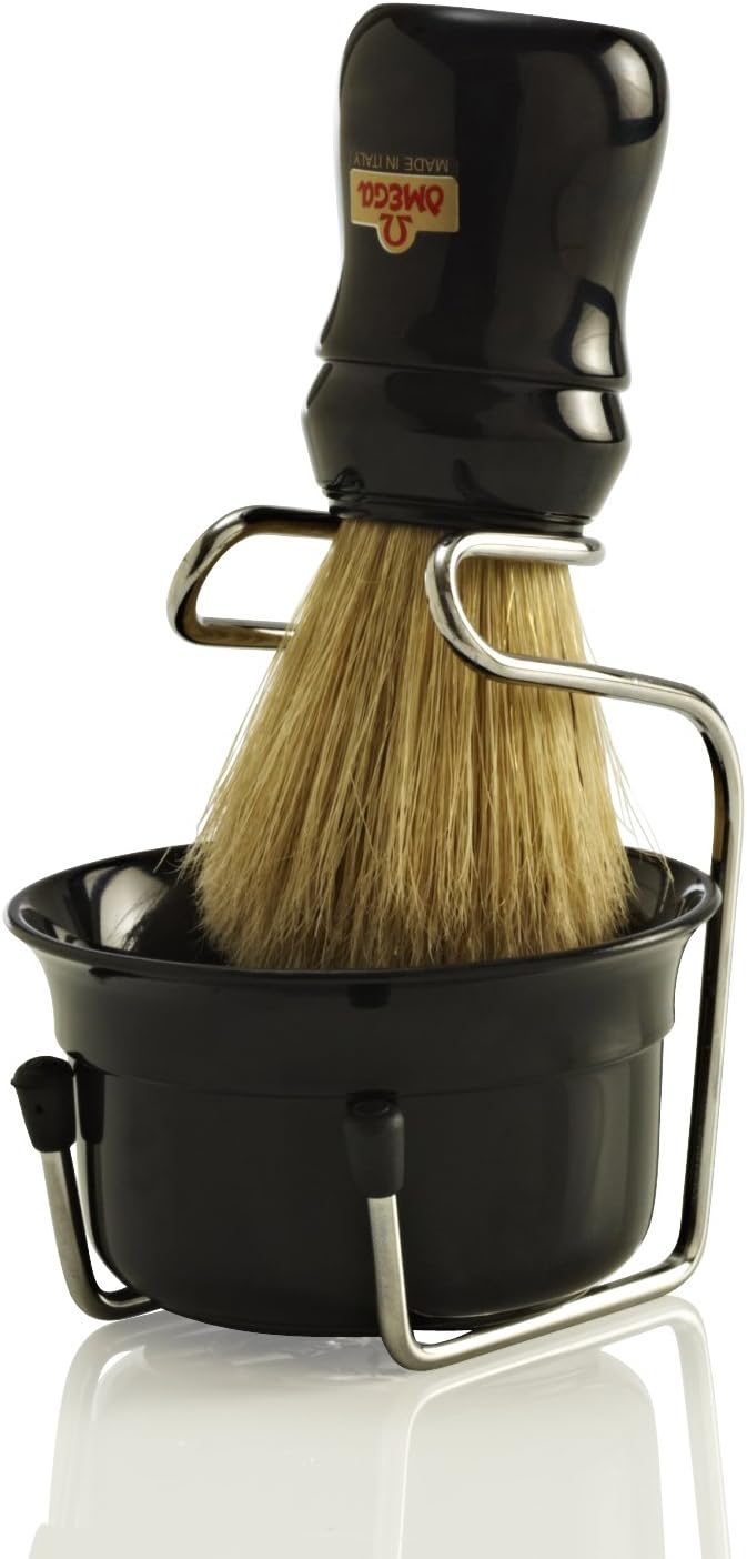 49.18 - 10049 Brush, Stand and Bowl Set: Black