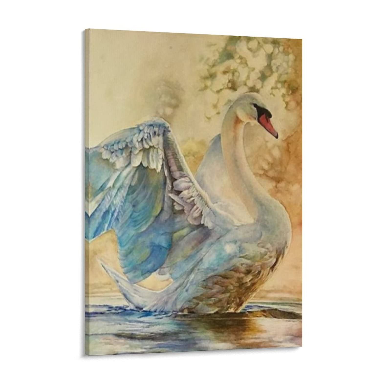 Amazon.co.jp: 絵画 白鳥の水彩画インテリア 絵画 リアルな油絵