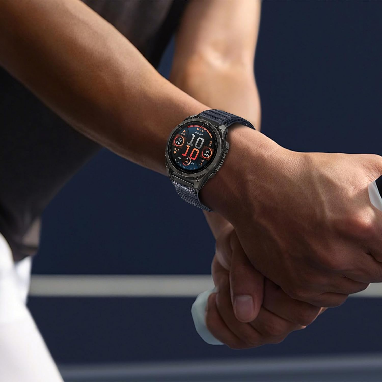 Nylon Watch Band for Garmin Fenix 8 Fenix E 47mm/Fenix 7/7 Pro/6/6 Pro/5/5 Plus, Forerunner 965/945/Approach S70/S62/S60/Epix 2 Pro 47mm, Wristband Replacement Strap for Garmin QuickFit 22mm,Dark Blue - Image 7