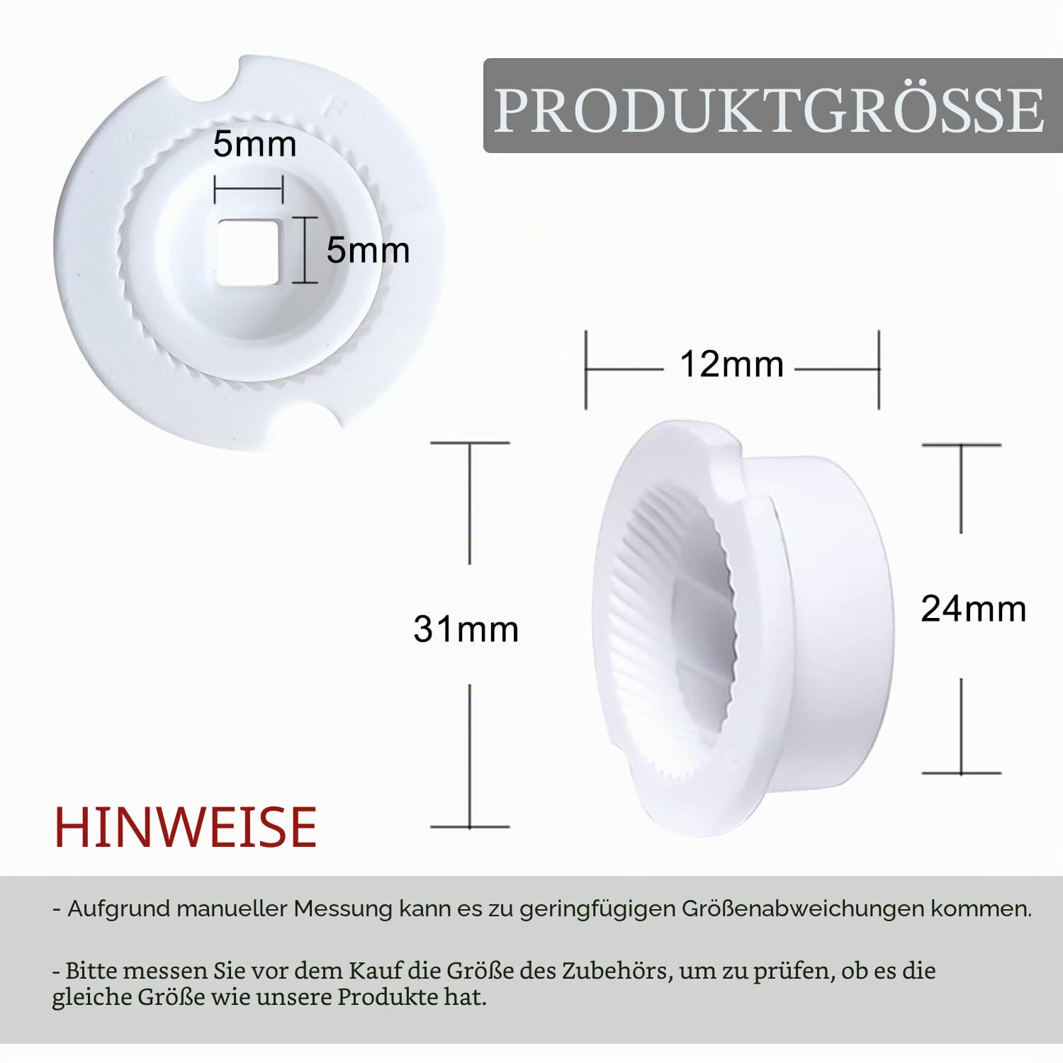 Pfeffermühlen-Ersatzteile, Salz- und Pfeffermühle, Keramikmahlwerk, Kern-Pfeffermühle, Zubehör für selbstgemachte Salz-, Pfeffer- oder Gewürzmühlen, 6 Stück