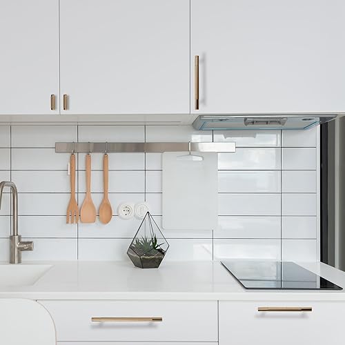 Miniatura 4 de COTYKILEY Paquete de 10 pomos de bronce champán para gabinetes de cocina, moleteados de latón cepillado, pomos de cajón, pomos dorados para