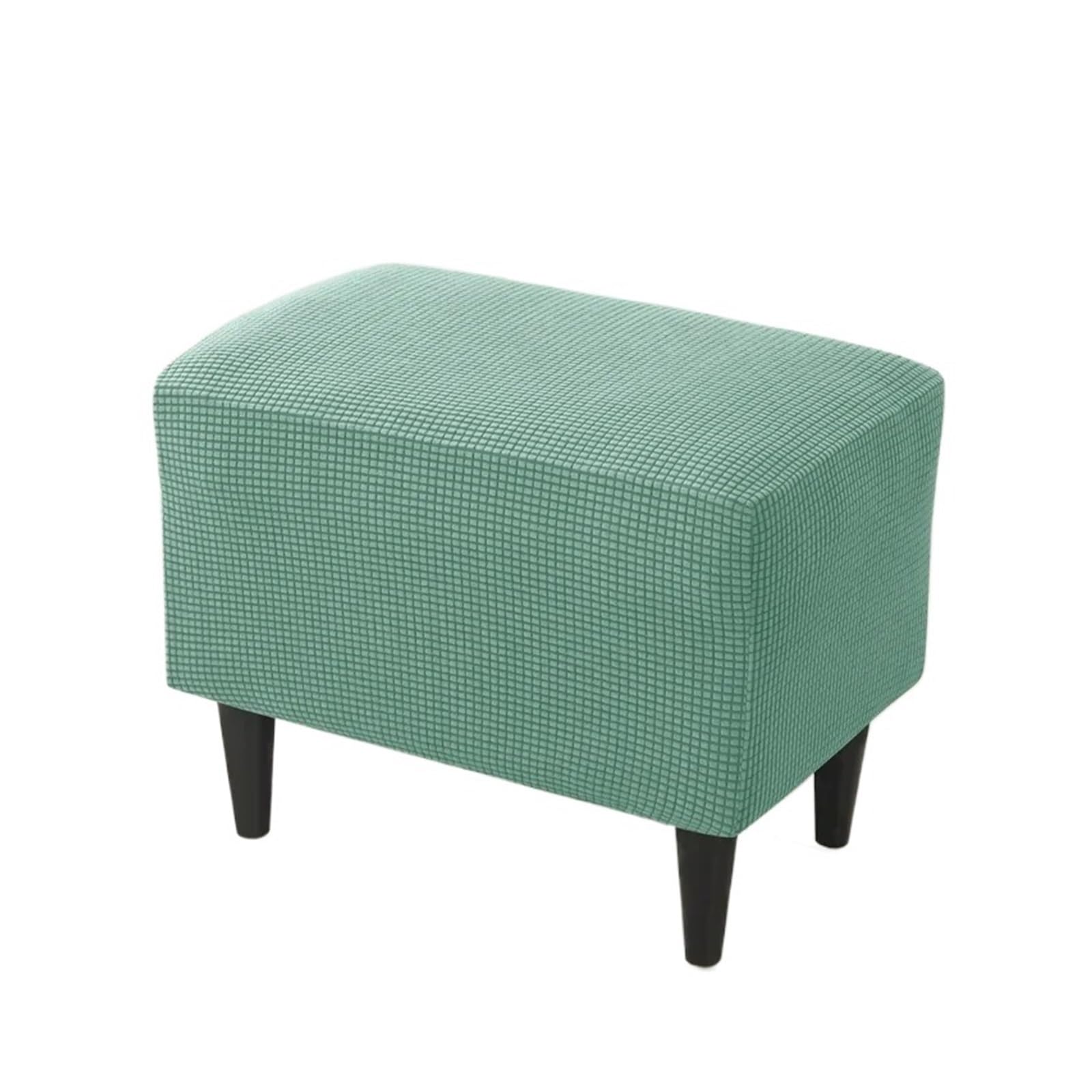 GCYEIDMA Wing Chair Slipcover Wing Chair Cover Stretch Wingback Armchair Covers Solid Color Relax Sofa Slipcovers with Seat Cushion(B7 Footstool Cover)