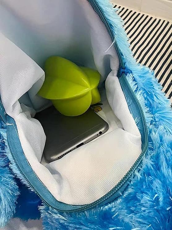 MASINIES Plüsch-Rucksack, Straße, Schultasche, Cartoon, Frosch, Kekse, Vogel, gefüllter Rucksack, 45,7 cm, #3, L, Formell