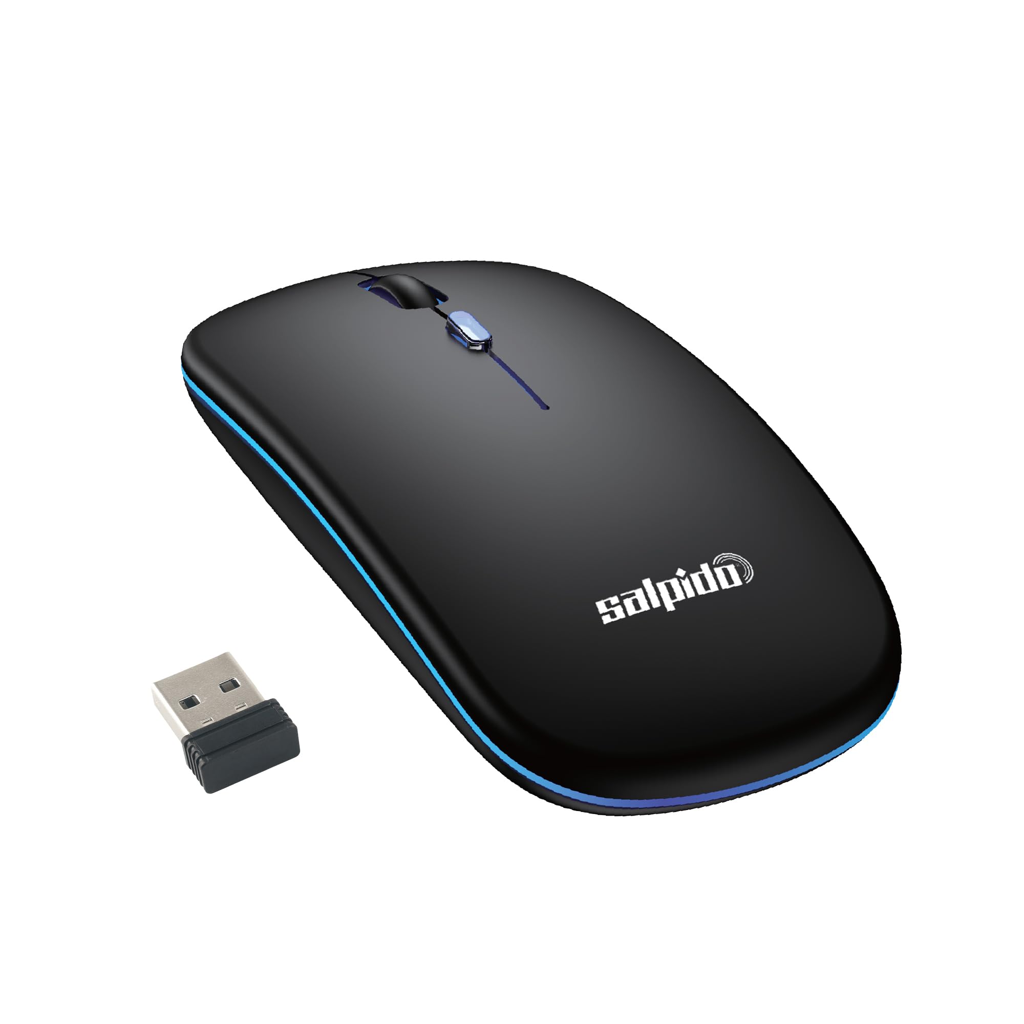 M55 Wireless Bluetooth Mouse, Dual Mode 2.4GHz + Bluetooth, 2000 DPI Silent Click RGB Mouse, Rechargeable Ergonomic Wireless Mouse for Laptop, PC, Mac, Windows & Linux-image-47