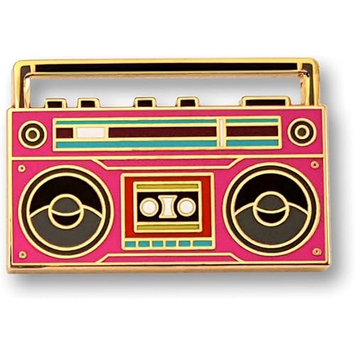 Pinsanity Retro Boombox Enamel Lapel Pin